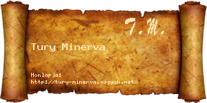 Tury Minerva névjegykártya